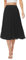 Durio Midirock Damen Faltenrock Plissee Damenrock Leicht Casualrock Chiffon Röcke A-Linie Schwarz 44(Tag Size 2XL)