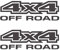 4x4 SUV Offroad Aufkleber - Shapes Kit Pack - 2 Stück - Auto Motorrad - Verschiedene Größen 15 20 25 30 cm - Made in Italy (15x5 cm, Anthrazit)