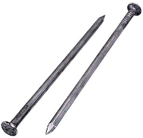 Lot de 400 clous de construction en acier 2,0 x 50 mm, tête ronde plate, clous en fil lumineux commun, travail du bois (400, 2,0 x 50 mm)