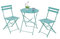 Brigros Estosa - set da giardino Daisy, tavolo pieghevole da esterno con sedie pieghevoli da esterno, tavolo da giardino con sedie in acciao verniciato, arredo esterno, arredo giardino (Celeste)