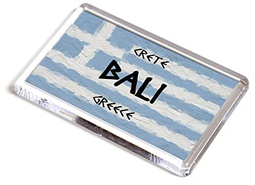 FRIDGE MAGNET - Bali - Crete - Greece Flag