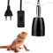 Heiz Lampenfassung, E27 Keramik Wärmelampe Lampenfassung E27 Fassung mit Kabel, Reptilien Wärmelampe Halterung für Aquarium Reptil, UV-Glühlampe Strahler Keramik-Heizlampe Tageslicht EU110-250V