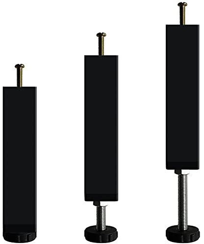 KUSRUP 2 Stück Bettgestell Stützfuß Bettbeine Unterstützung Füße für Möbel verstellbare Bettfüße einziehbar Metall für Bett für Bettgestell Bett Mitte Stützbein für Bett (15 cm-22 cm)