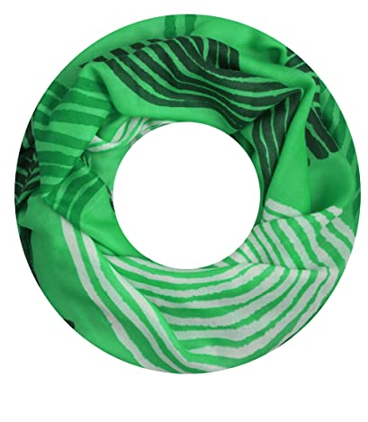 Majea Damen Loop Schal Schlauchschal Halstuch (880027) (grün 4)