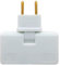 Enchufe plano multiple. Ladron Regleta 3 enchufes para pared. Adaptador europeo a americano. Blanco