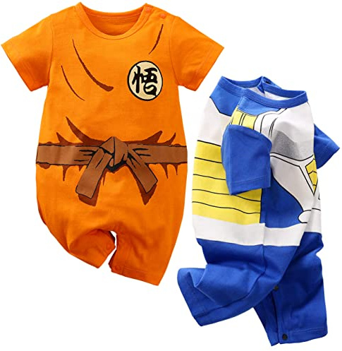 IURNXB 2-Pack Bébé Rompers Garçons Filles Cute Nouveau-né Bambin Coton Onesie cartoon Cosmeplay Bébé Vêtements