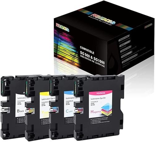 PRINTANDINK SG500 SG1000 Cartuchos de Tinta Sublimación Compatibles Sawgrass Virtuoso SG500/SG1000 | Chip Permanente OEM (No Bloqueo por Actualizaciones) | Perfil ICC Calibrado | 4 Colores 32ml