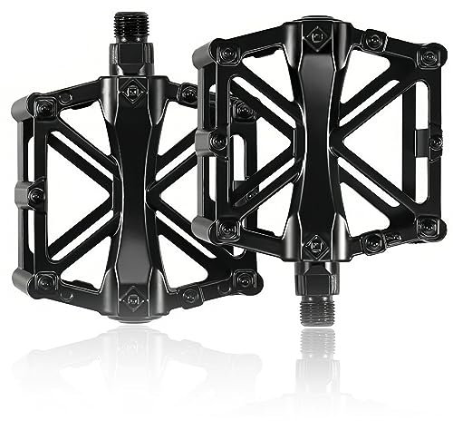 Winlauyet Bicycle Cycling Bike Pedals 9/16 With Sealed Anti-Slip Durable For Universal BMX Mountain Bike Road Bike Trekking Bike (Black)