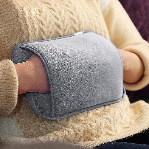 Eyesome 2 in 1 Rechargeable Electric Hot Water Bottle with Hand Warmer Pocket Heat Pad – Ideal for Back Pain, Cramps, Body Pain Relief