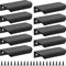 Malimali 10 Pack Black Kitchen Cupboard Handles Finger Edge Pulls for Cabinets and Drawers, 80mm Wardrobe Door Handles Modern Aluminum Bathroom Cabinet Handles, Matte Black