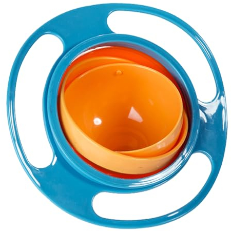 Bol Enfant Anti Renversement,Bébé Bol Enfant Vaisselle,Bol Anti-fuites Rotatif,Bol Gyroscopique Universel pour Bébé,Bol Gyroscopique Mignon Bol Rotatif,Bol Gyroscopique Universel Anti-déversement