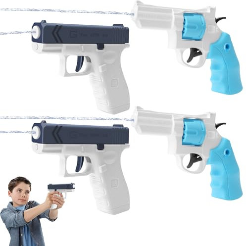 4 Stück Wasserpistole Kinder,Wasserpistolen Klein,Wasser Spritzpistole Kunststoff,Links Rad Spielzeug,Water Gun,Sommer Schwimmbad Pool Strand Wasserschlacht Wasserspritzpistole Spielzeug