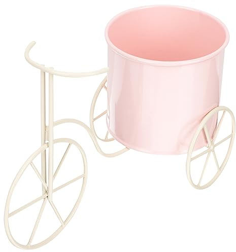 POPETPOP Flower Holder Bike Flower Basket Metal Bike Planter Desk Decor Multi-function Pen Bucket