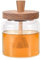 Peevisap 500 ml Pot Miel, Pot de Miel, Distributeur Miel, Pot a Miel avec Cuillere, Pot de Miel avec Cuillere en Bois, pour Stockage de Miel de Ruches, Sirop, Conservation Culinaire