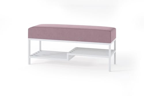 Sitzbank LOFT Design – Gepolsterte Bank mit Ablage, Industrial Stil, Stahlkonstruktion (80)