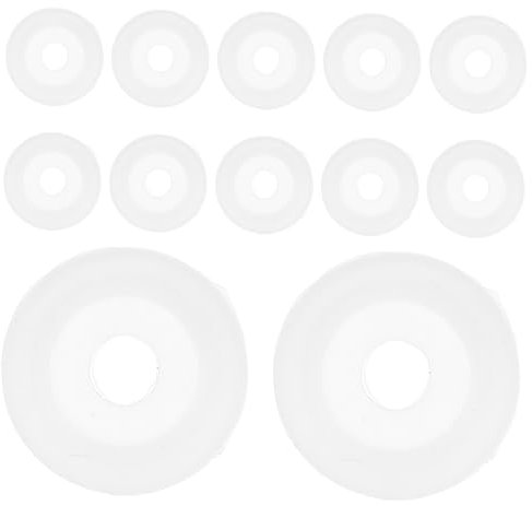 Mikikit Juntas De Silicona para Válvulas De Eléctricas, Anillos De Sellado Flotador 12 Piezas, Silicona Transparente Resistente, Accesorios para Repuestos Cocina