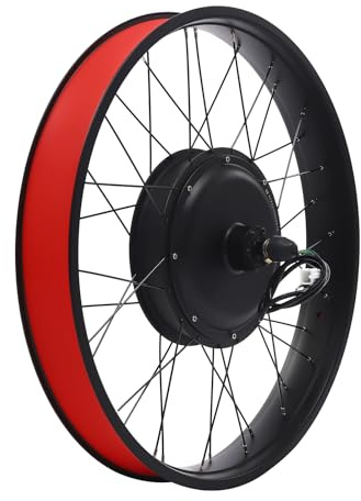 26 Zoll Fat-Bike Fatbike Umbausatz 48V 1000W Hinterrad E-Bike Bürstenloser Motor Kit mit LCD Display und Daumen-Drehknopf, Electric Bicycle Conversion Kit