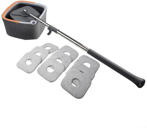 Innovadora fregona giratoria de 360 grados con función de autolavado y cubos dedicados para uso en agua dulce