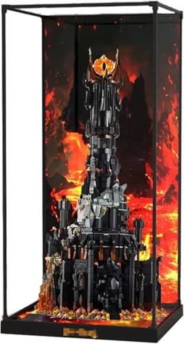 Acryl-Vitrine für Le-go 10333 – für Herr der Ringe: Barad Dur Modell – robuster Schutz für Ihre Sammlung (Modell nicht im Lieferumfang enthalten) (C)