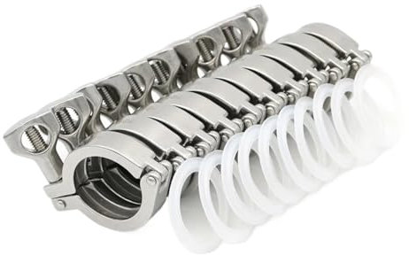Pipe Fittings 10Pcs 1.5/2/2.5/3/4 Tri Clamp Clover Sanitary Pipe Fittings 25.4/50.5/64/106/119 Ferrule Stainless Steel(3.5Inch x K106)