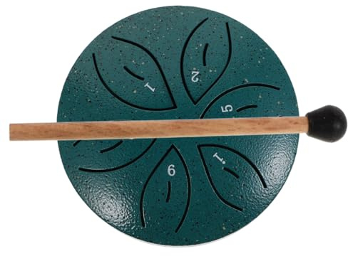 CONGARTENO Mini Steel Tongue Drum Portable Percussion Instrument for Compact Hand Pan Drum with Mallet for Garden Camping Meditation Musical Education