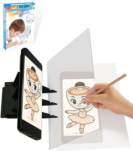 TAKONE Drawing Projector for Children from 10 & Adults - 9 Inch Complete Set with Optical Drawing Board and Mobile Phone Holder, Includes Gift Box - Ideal for Drawing, Sketching & Learning to Paint