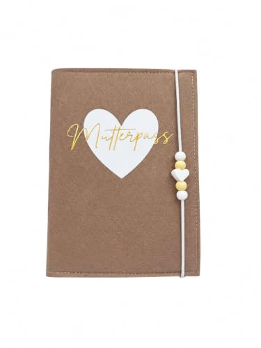 Decosphere® Mutterpasshülle aus Filz | Goldene Aufschrift | Passend für den Deutschen Mutterpass
