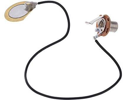 Jonlaki Acoustic Guitar Transducer Pickup Pre-Wired Amplifier with Piezo for Violin, Mandolin, Banjo and More