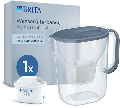 BRITA Caraffa filtrante Style Essential XL Stone Blue (3,6L) incl. 1 x filtro BRITA MAXTRA PRO PURE PERFORMANCE