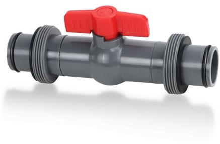 Zweiweg Pool Schlauchadapter mit Ventil, 1.5-Zoll Ersatz Schlauchverbinder für Intex Sandfilteranlage, Schlauch Adapter Verbinderfür Pool Zubehör, Poolschlauchadapter für Filterpumpe Poolpumpe (1/2)