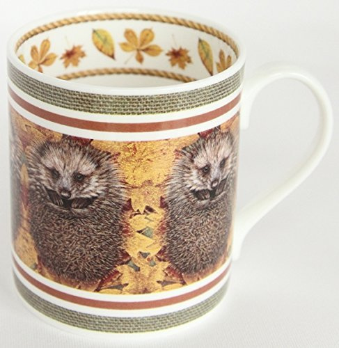 Mug - Hedgehog, Fine Bone China with delicate rim detailing by Wildlife Artist Robert E Fuller - individually gift boxed