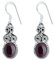 Ohrringe 925 Silber Granat roter Stein Edelstein Ohrhänger echt Silber Damen Sterling Silber Hänger Geschenk (MOH-077-02)