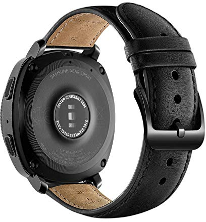 Shieranlee 20mm Armband Leder Uhrenarmband Armbänder Lederarmband Ersatz für Garmin Vivoactive 3 Music/Vivoactive 3/Venu/Vivomove HR/Luxe/Style/Forerunner 245/645 Music