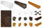 DECO WOOD Balkenkonsole modern aus Polyurethane, Dekokonsole, PU Konsole Holzoptik (hellbraun - 19x18cm) Wanddekoration Holzstruktur Design