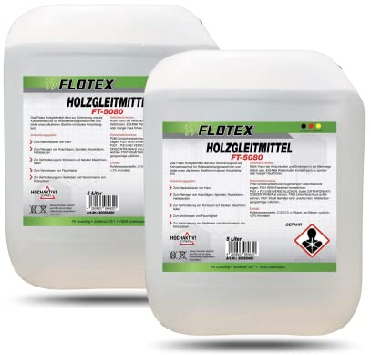 Flotex® - Effizientes Holzgleitmittel 2 x 5L | silikonfreies Holzgleitmittel | Holzgleitmittel für Hobelmaschine, Fräsmaschine & Tischkreissäge | Gleitmittel Holzbearbeitung