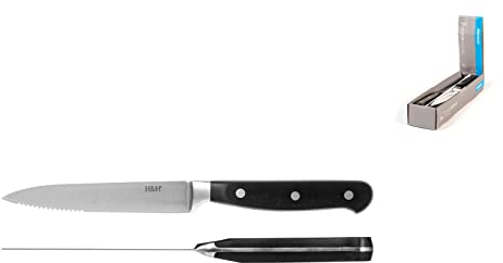 H&H 9877400 Coltello Bistecca Professional Texas, Punta Seghettata