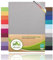 Premium Kinder Spannbettlaken leevitex® | 2er Set | Für Babybett & Kinderbett 70 x 140 cm | 100% hochwertige Mako-Jersey-Baumwolle | Öko Tex geprüft | Grau