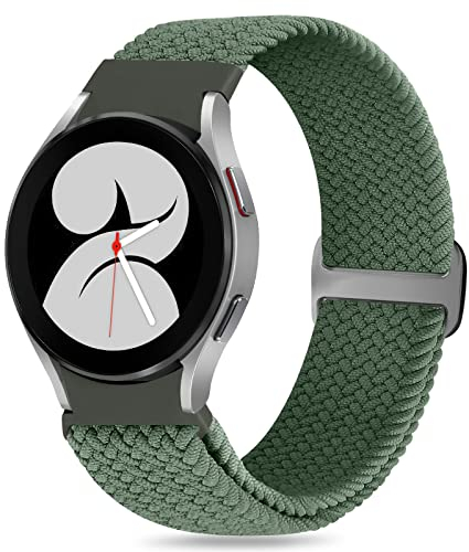 Enkic Geflochtenes Armband Kompatibel Mit Samsung Galaxy Watch 7/6/5/4/FE 40mm 44mm, 5 Pro 45mm, 6 Classic, 4 Classic - Elastisches Uhrenarmband Sport Ersatzarmband für Herren Damen