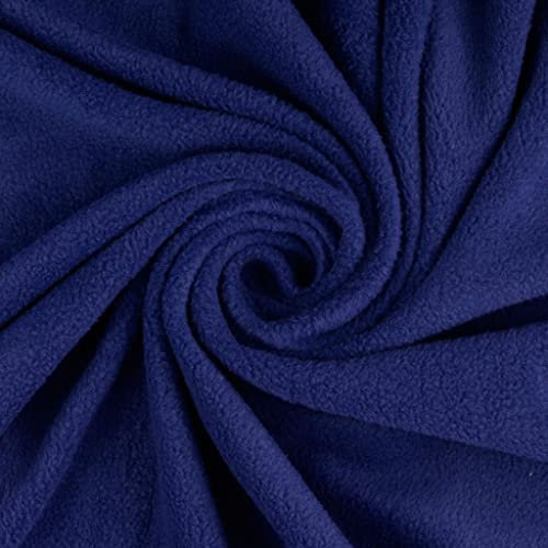 Polarfleece Antipilling ARTHUR von Stofftreff Santi®-0,5 m Schritte -64 x Uni Farben - Kuschelfleece -Meterware - Fleece Stoff- 400g/m- Decken, Nähen (Nachtblau-5406-arthur)