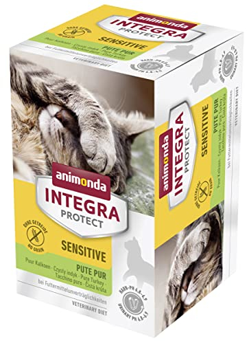 animonda INTEGRA PROTECT Katzenfutter nass Sensitive Pute (6 x 100g), vom Tierarzt empfohlen bei Futtermittelallergie, mit Veterinären entwickeltes Diätalleinfutter für erwachsene Katzen