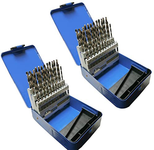 Lodokdre 102Pc Engineering Drill Bit Set Hss 1-6mm in 0.1mm Increments