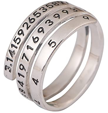 Memento Mori Ring, Ring Damen Zeigefinger Zahlen Silber 925 Silber Einstellbar Lustige Geschenke