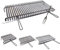 Graticola per Barbecue griglia Acciaio Inox (GRATICOLA Acciaio Inox AISI 430, INGOMBRO Totale Max CM 63X35)