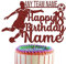 Football Player cake Topper Personalised With Your Favourite Team, Name & Age (Red)