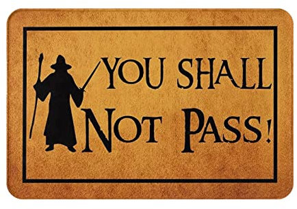 Badteppiche für Duschwanne, rutschfest, Aufschrift You Shall Not Pass Prank, 40,6 x 61 cm
