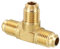 PATIKIL 1/4 x 1/4 x 1/4 Raccordo T in Ottone, Svasato Tubo Adattatore Connettore per Aria Condizionatore Refrigerazione Idraulica