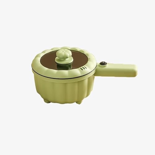 electric rice cooker, non stick cooker, 2L multi-function portable cooking pan, power regulating steamer, outdoor camping cooker, very suitable for Lamian Noodles, steak, eggs, ( orange、green) ( Color