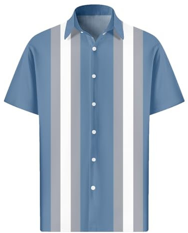 tops für herren pulli decke hawaii hemd hippie hemd herren Henley Shirt Herren Oktoberfest Bluse Klamotten Herren Trainingsshirt Herren Riesen Pullover Flauschig Baseball Shirt (5XL, Light Blue)