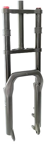 HerfsT Sospensione Bici Forcella a Doppia Corona 20 Pollici * 4.0 Forcella Fat Tire Sterzo Dritto Senza Filettatura 1-1/8 Pollici 150 mm Viaggio MTB Snow Beach Forcella Anteriore Bicicletta