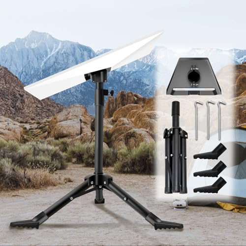 Starlink Standard 4/4X Mount, Starlink Gen 3/4 Tripod Mount, 360°Adjustable | Adjustable Height, with Ground Anchor, Starlink Standard 4 Kickstand Dish Accessories, Easy Installation